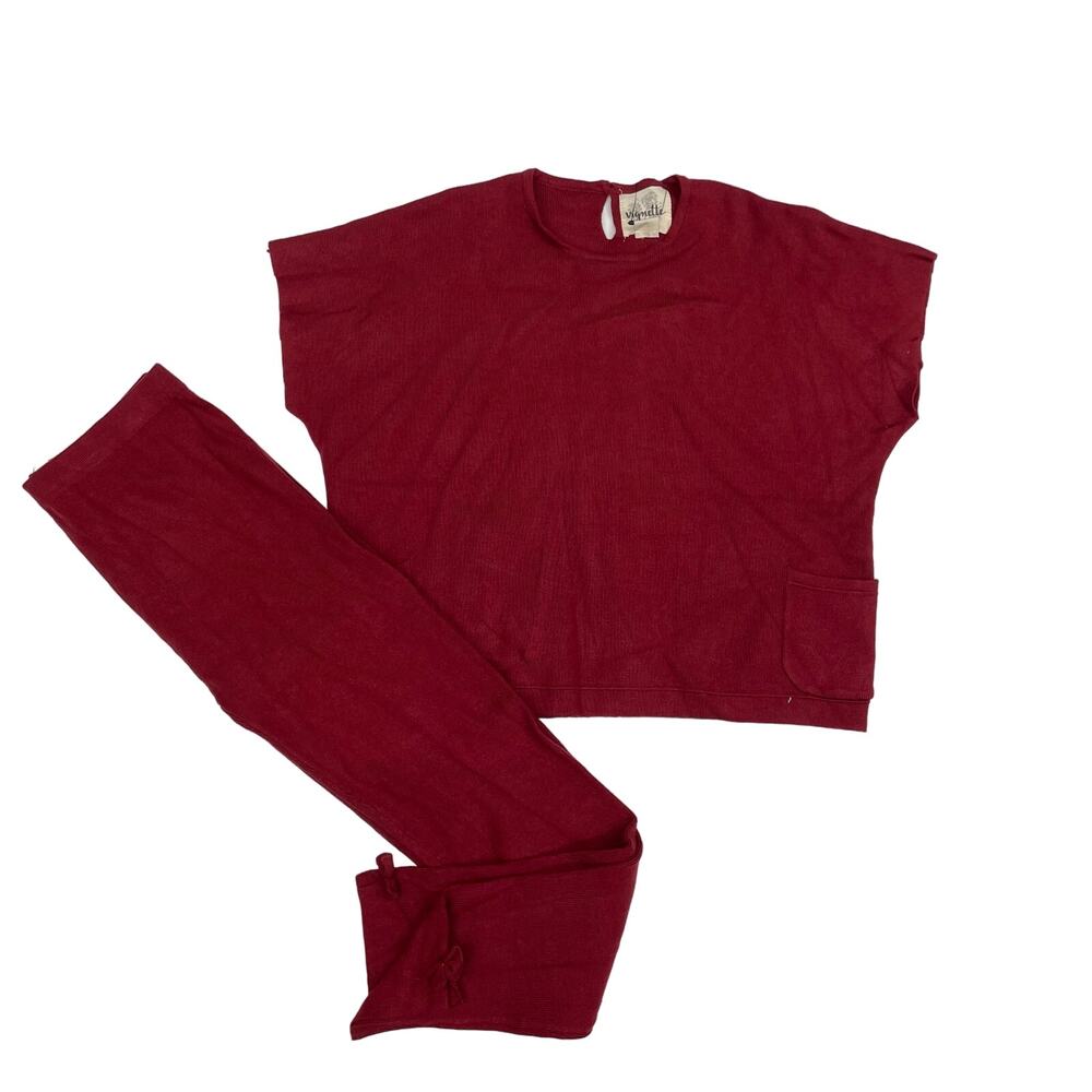 NWT Vignette 8Y Burgundy Fiona Set